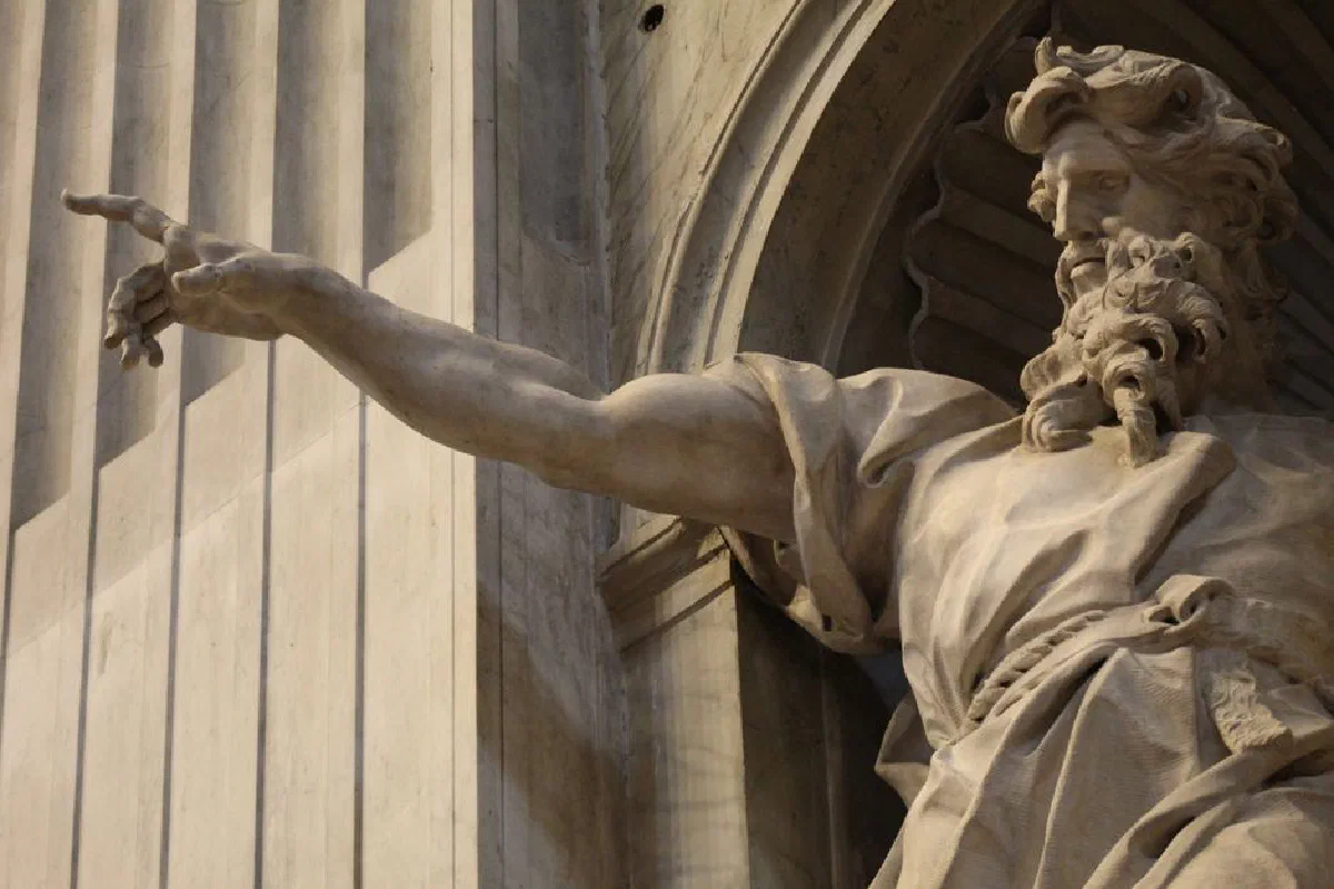 Close-up of an ancient marble sculpture in Vatican City showcasing intricate artistry.
