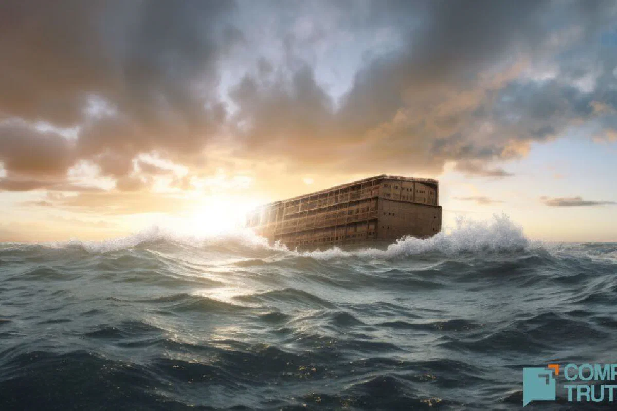 How long were Noah and his family on the ark?