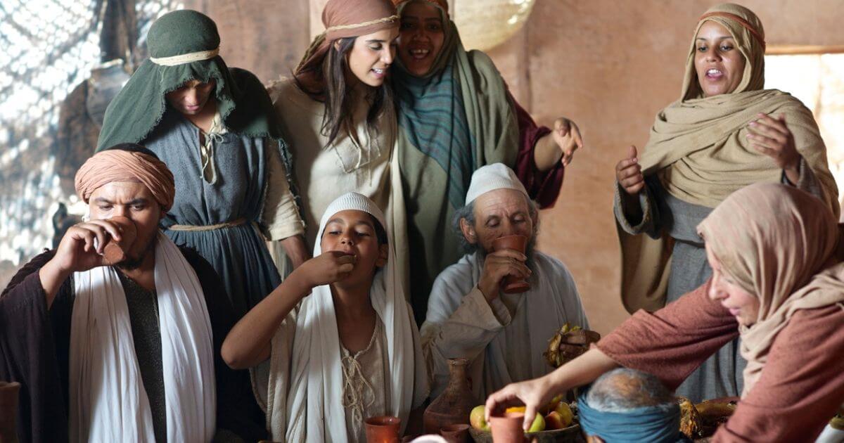 In the Bible, what is a 'love feast'?