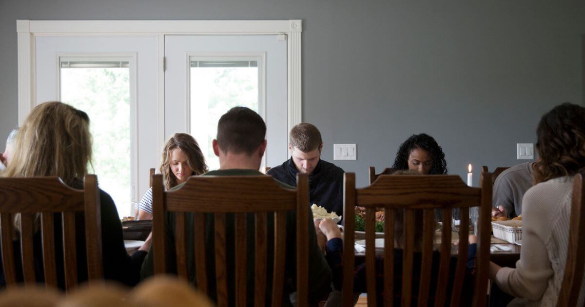 Why do people pray before meals?