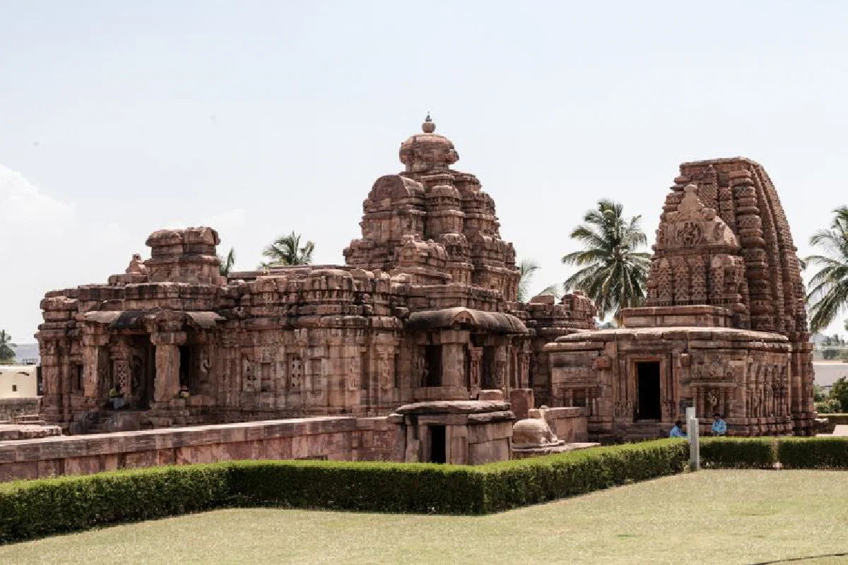 Explore the ancient sandstone temple complex in Pattadakal, Karnataka, India.