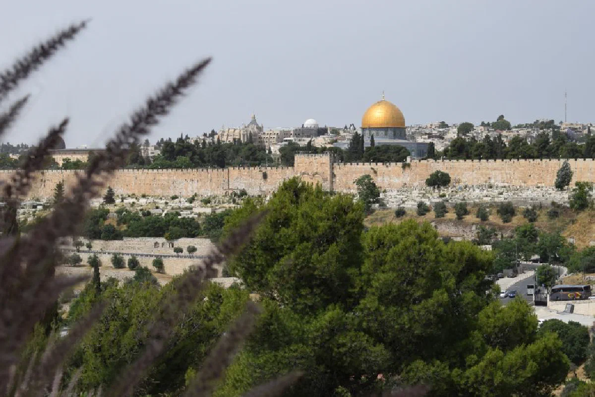 Scenic view of the Dome of the Rock from the Mount of Olives, Jerusalem.