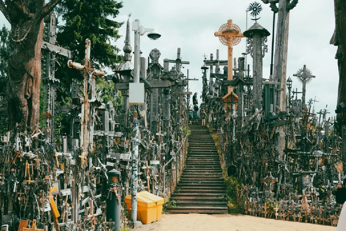Explore the iconic Hill of Crosses, a symbolic pilgrimage site filled with thousands of crosses.